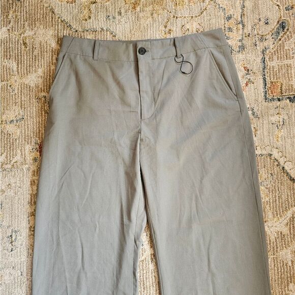 NWOT Zara Khaki Color Flat Front Dress Pants Size XL, Waist 18", Inseam 32 - Picture 4 of 6